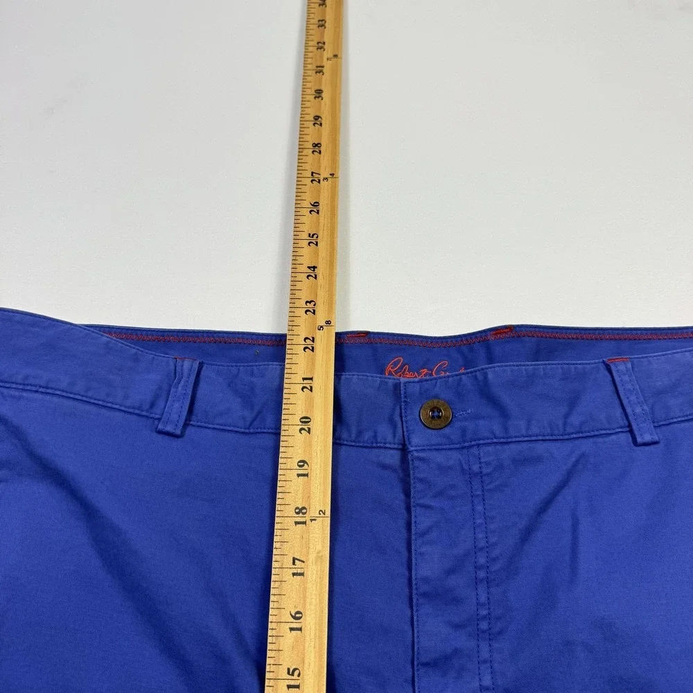 Robert Graham Shorts Mens‎ 42 Blue Classic Fit Stretch Casual Chino Flat Front